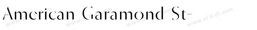 American Garamond St字体转换